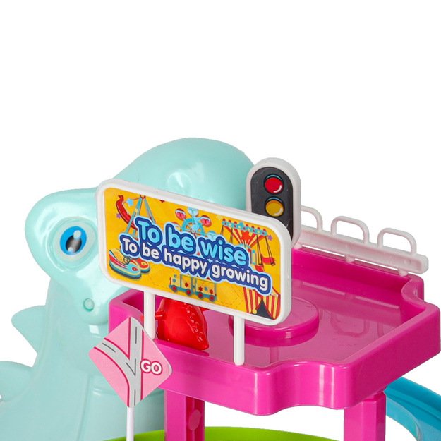 Dinozaurų lenktynių trasa dinozaurų garsai žibintai 33