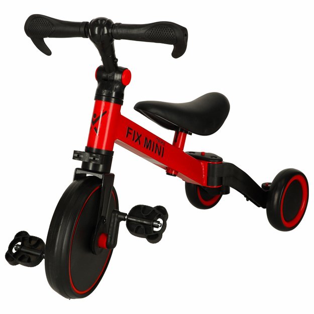 Trike Fix Mini krosinis triratukas 3in1 su pedalais (raudonas)
