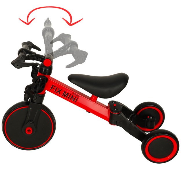 Trike Fix Mini krosinis triratukas 3in1 su pedalais (raudonas)