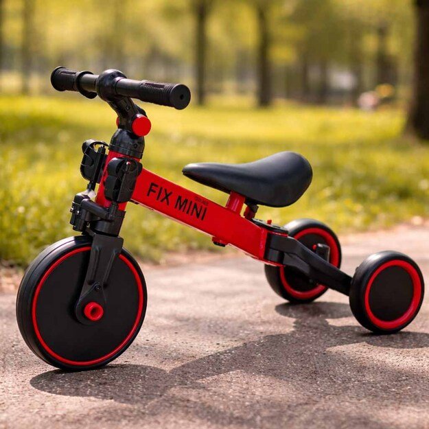 Trike Fix Mini krosinis triratukas 3in1 su pedalais (raudonas) 1