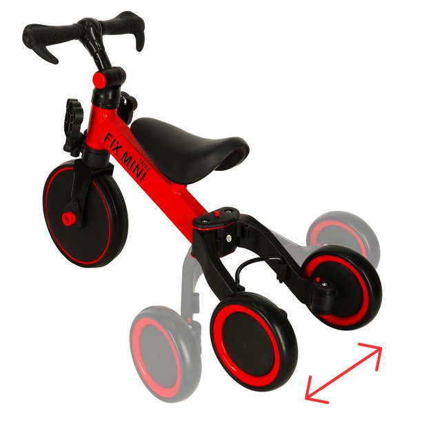 Trike Fix Mini krosinis triratukas 3in1 su pedalais (raudonas)