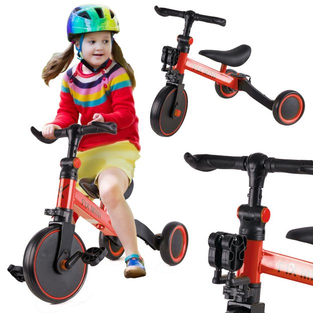 Trike Fix Mini cross tricycle 3in1 with pedals (red)