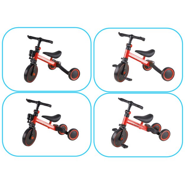 Trike Fix Mini cross tricycle 3in1 with pedals (red)