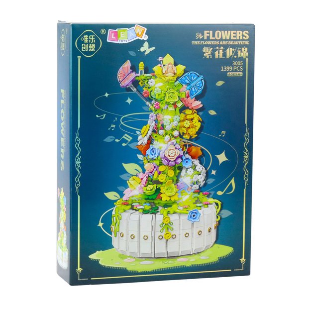 Construction Blocks Floral Composition with Butterflies LED Lights 1399 pcs. 2