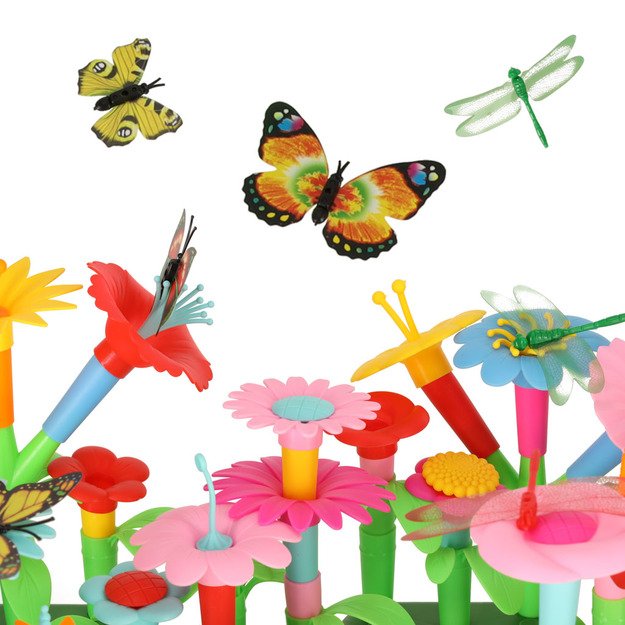 Gėlės kūrybiniai blokai gėlių sodas 175 elementai 15