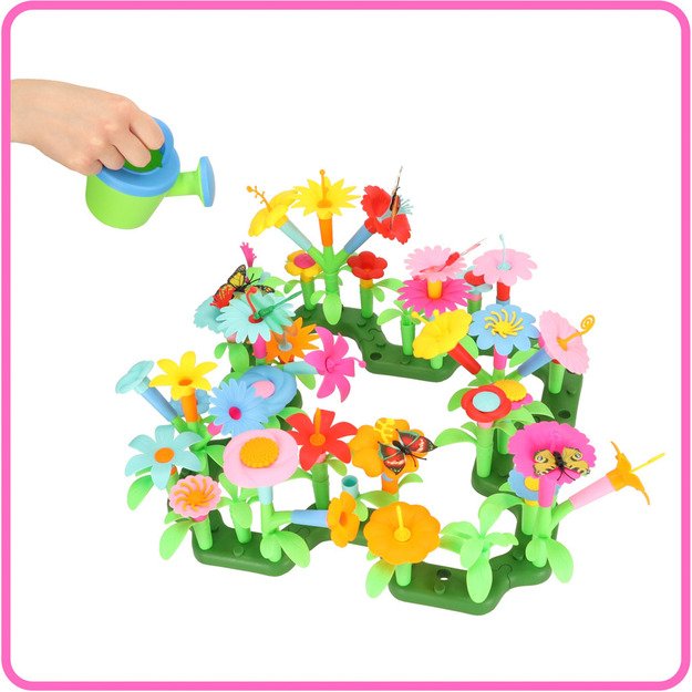 Gėlės kūrybiniai blokai gėlių sodas 175 elementai 6
