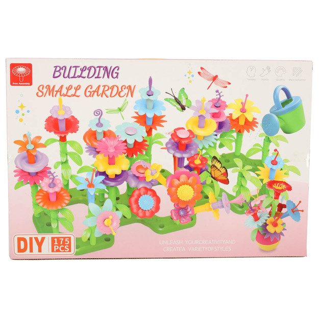 Gėlės kūrybiniai blokai gėlių sodas 175 elementai 10