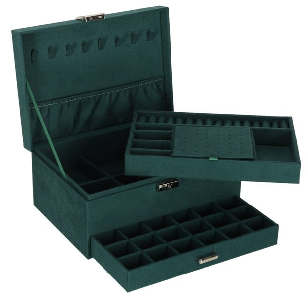Juvelyrinių dirbinių dėžutės organizatorius žalias 7
