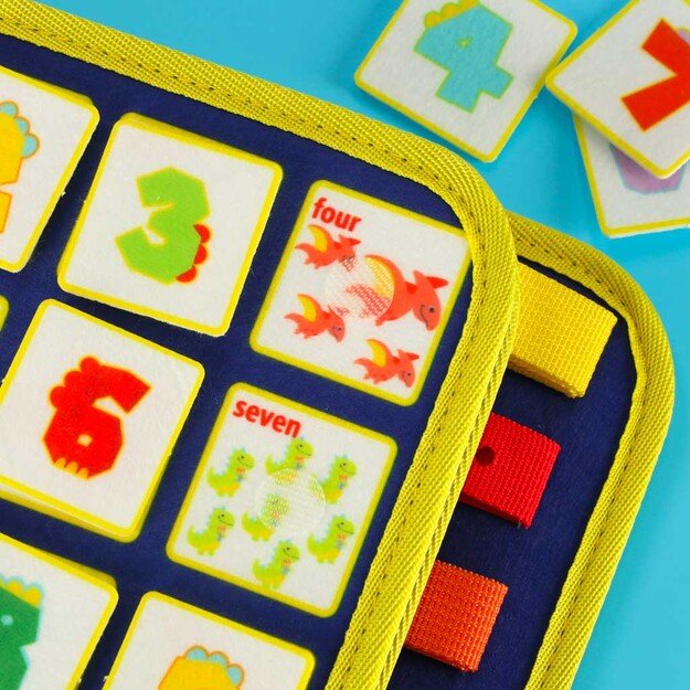 Sensorinė manipuliavimo lenta montessori kuprinės dėklas mėlynas 17