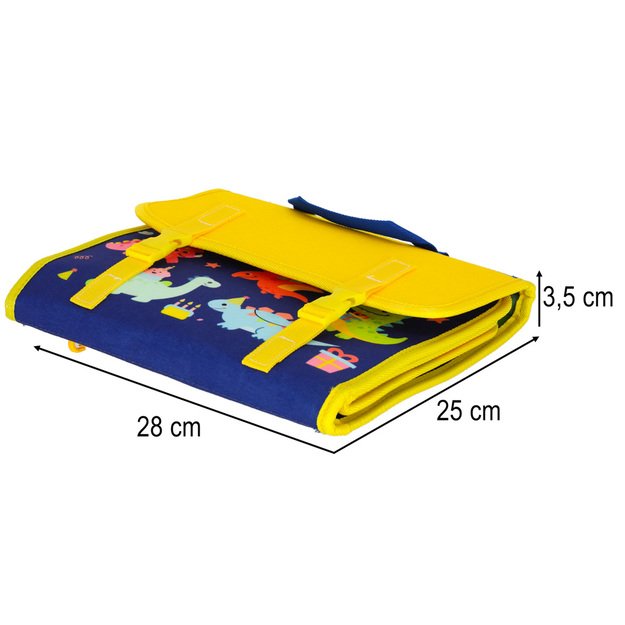 Sensorinė manipuliavimo lenta montessori kuprinės dėklas mėlynas 20