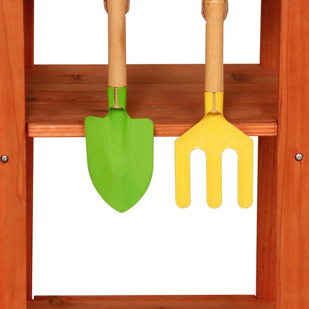 Vaikų medinė sodo purvo virtuvė vasaros Lulilo Sableto priedai 110,5 cm 6