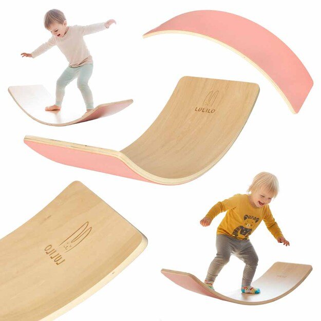 LULILO Ajlo vaikiška veltinio balansavimo lenta rožinės spalvos 21