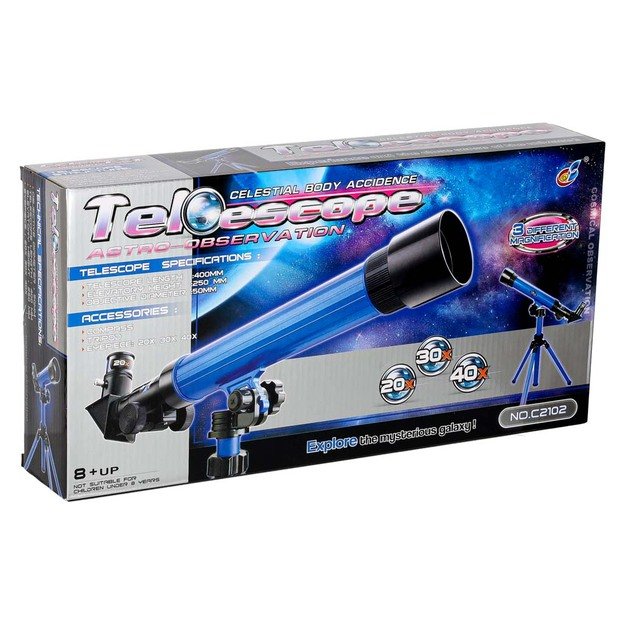 Mokomasis teleskopas su trikoju 20x 30x 40x 9