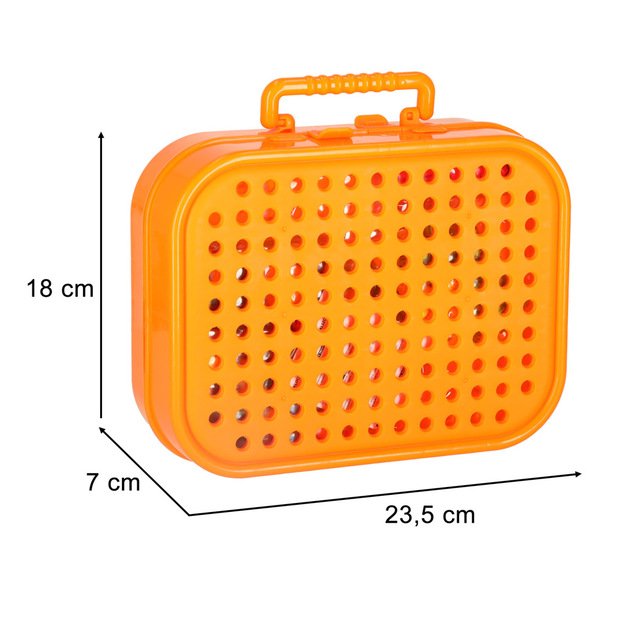 Statybinės plytos lagamine + erdvinis atsuktuvas 10