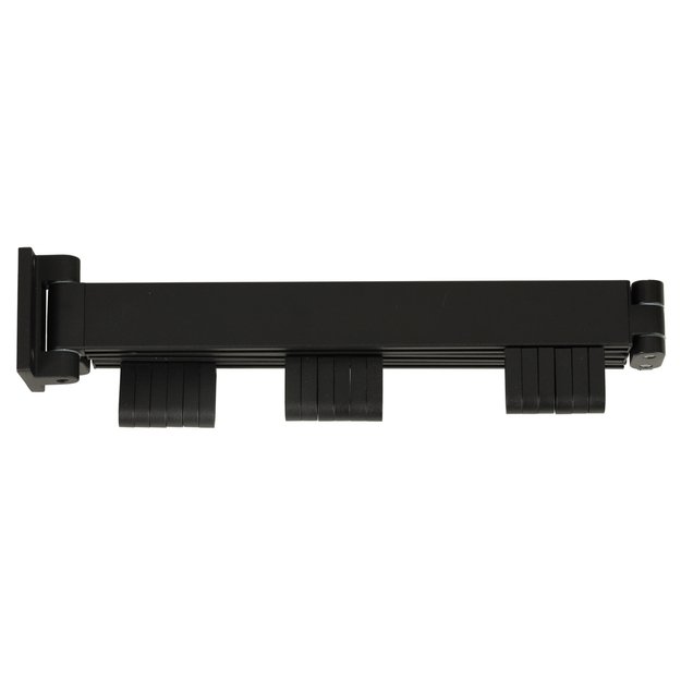 Wall-mounted folding hanger 114 cm black