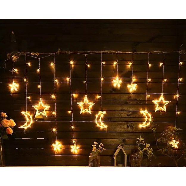 LED light garland curtain 2.5 m 138 warm