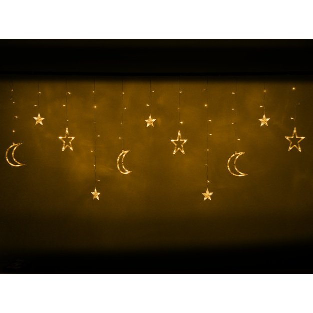 LED light garland curtain 2.5 m 138 warm