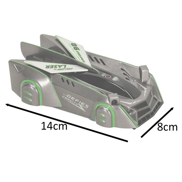 RC Laser Controlled Wall Driving Car (Grey)