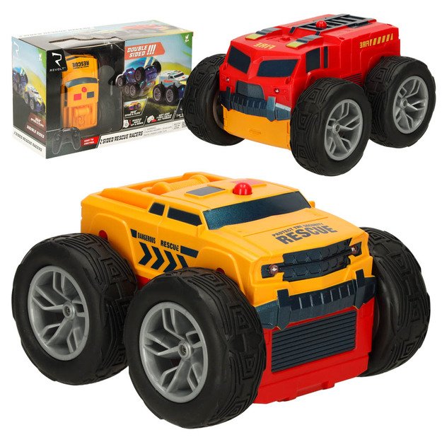 RC Revolt 2 Sided Rescue Racer mėlynas nuotolinio valdymo automobilis