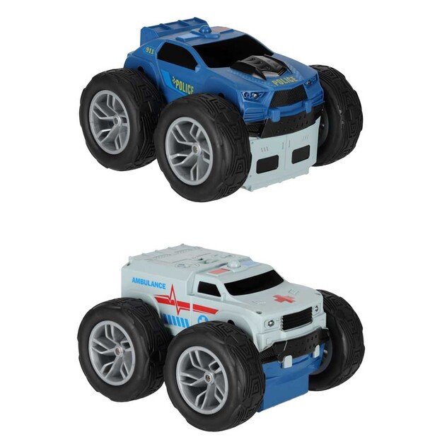 RC Revolt 2 Sided Rescue Racer mėlynas nuotolinio valdymo automobilis 20