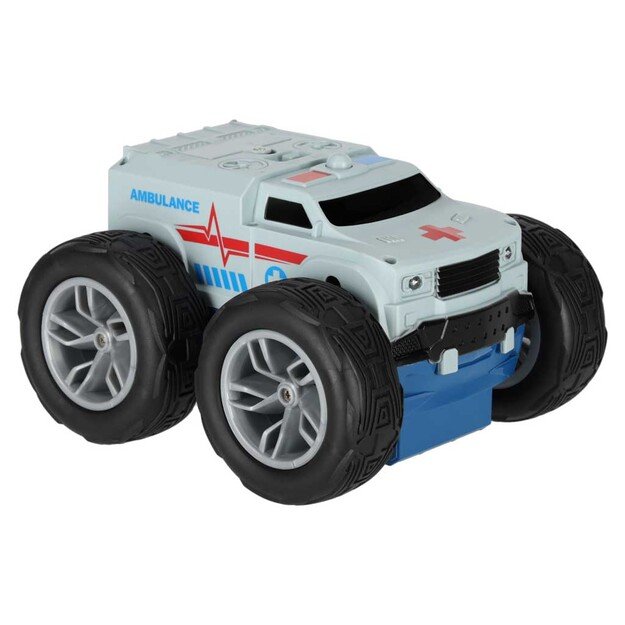 RC Revolt 2 Sided Rescue Racer mėlynas nuotolinio valdymo automobilis 3