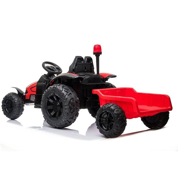 Electric Ride On Tractor HZB-200 with Trailer Red 4