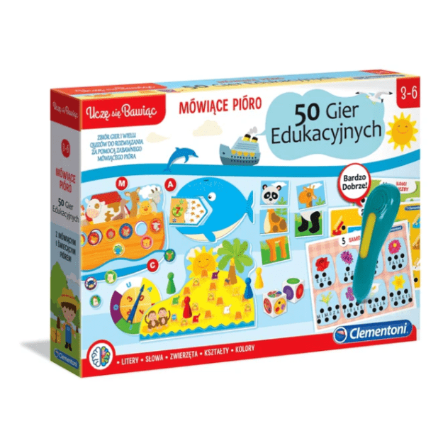 Talking Pen 50 Educational Games Play and Learn Polish Language Clementoni 50650