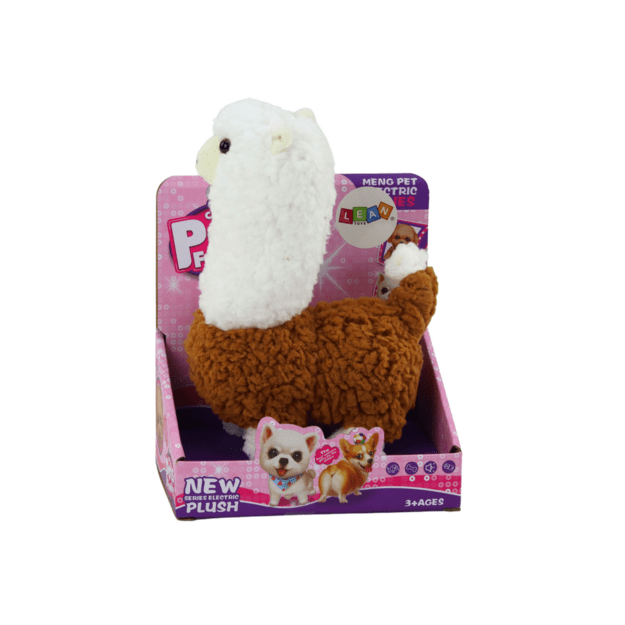 Llama Interactive Pet Brown Alpaca Walks Game 23 cm 2