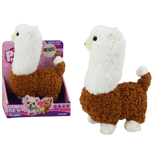 Llama Interactive Pet Brown Alpaca Walks Game 23 cm