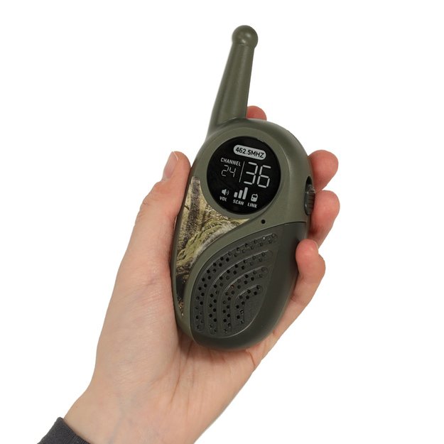 Vaikams skirtas  Walkie Talkie  radijo imtuvų rinkinys su PBX chaki spalvos