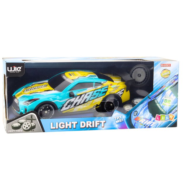 RC Remote Controlled Sports Car with Illuminated Drift Body Turquoise 3