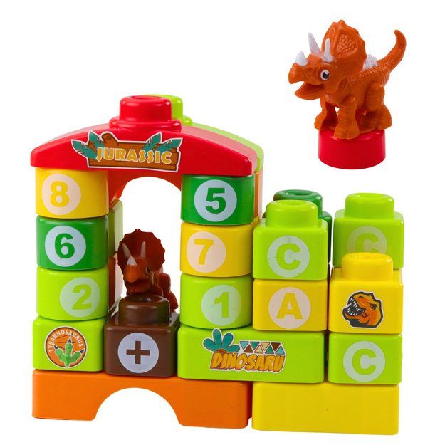 Educational Construction Blocks in a Backpack Dinosaurs Numbers Letters 49 pcs. 1