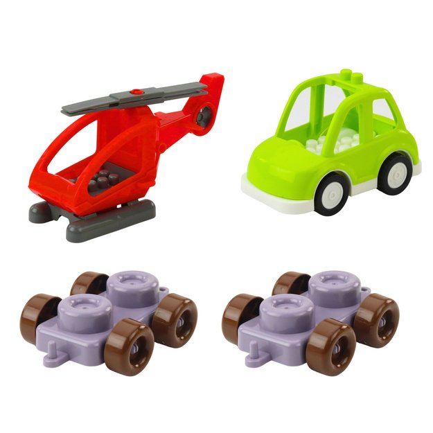 Educational Construction Blocks in a Backpack Dinosaurs Numbers Letters 49 pcs. 2