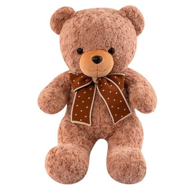 Plush Mascot Cuddly Toy Teddy Bear With Bow Polka Dots 45cm