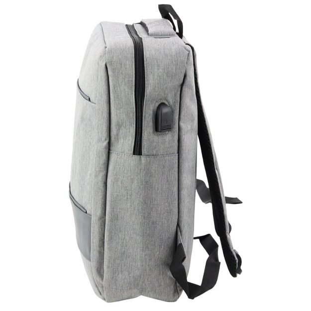 City Business Backpack USB Middle Compartment Gray 14L 40cm 1