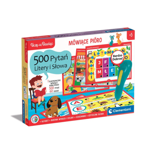 Talking Pen 500 Questions Letters and Words Learn While Having Fun Polish Language Clementoni 50780