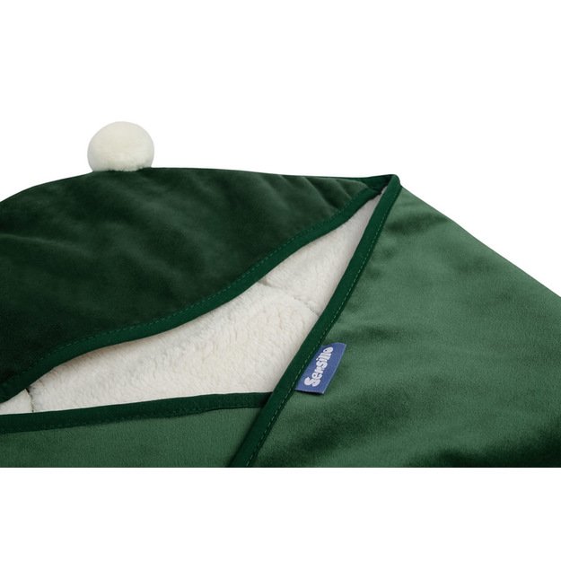 CARRY COT SWADDLE PLUSH BLANKET RAM 75X75 GREEN 3
