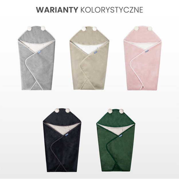 CARRY COT SWADDLE PLUSH BLANKET RAM 75X75 GREEN 10