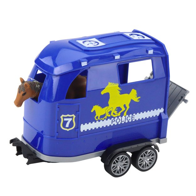 Police Off-Road Vehicle with Horse Trailer, Lights and Sounds 3