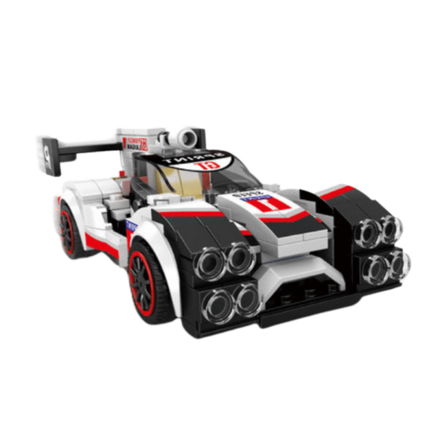 Construction Blocks Sports Car Racer Robot 2in1 White 341 pcs. 2