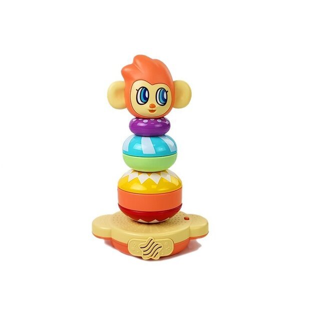 Mokomoji beždžionių piramidė su garsais, mokymasis skaičių 3