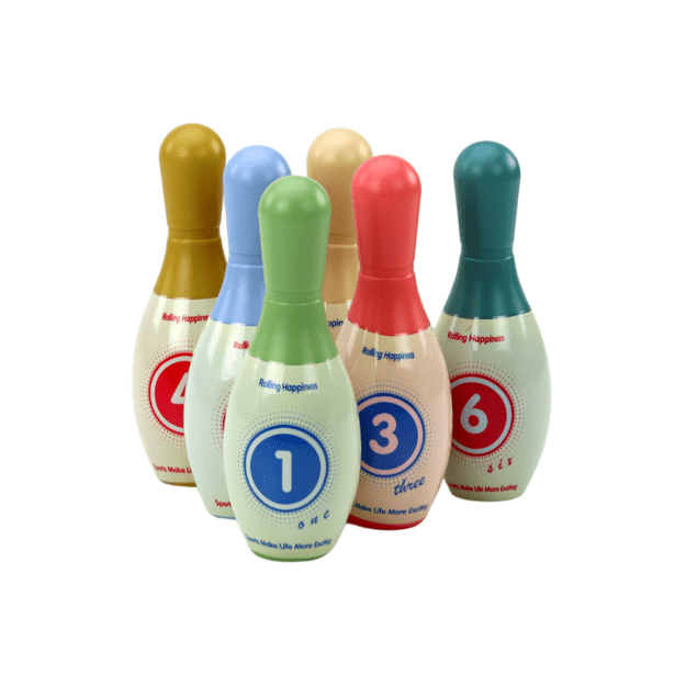 Arcade Game Set of 6 Colorful Bowling Pins 1