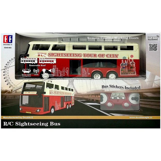 Remotely Controlled Double Decker Bus R/C 2.4G 1:18 11