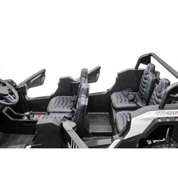 Elektrinis pasivažinėjimo bagis A033 4x4 24V baltos spalvos 34