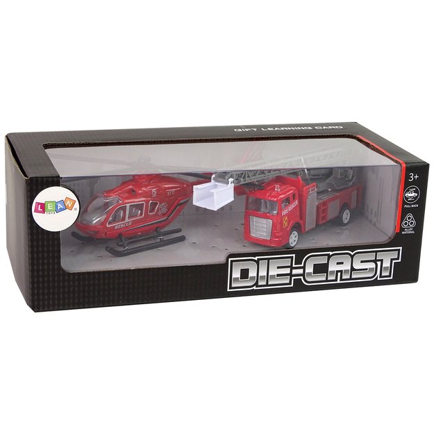 Ugniagesių sraigtasparnio traukinio mašinų rinkinys 4