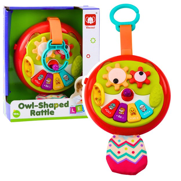 Interactive Owl Pendant with Moving Elements, Piano, and Rustling Tail