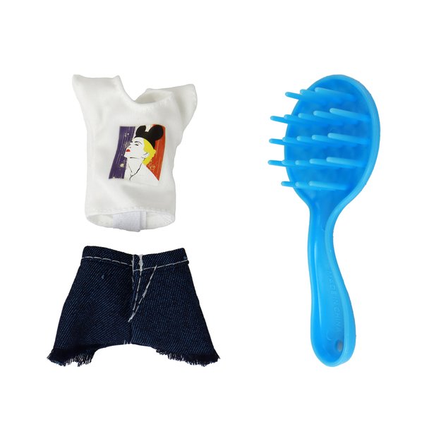 Vaikų lėlė Ilgi šviesūs plaukai Mėlynas chalatas Vonia Vonios kambarys 5