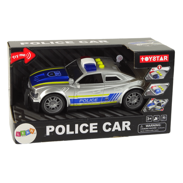 Automobilis Policija 1:14 Šviesos garsai Sidabrinis
