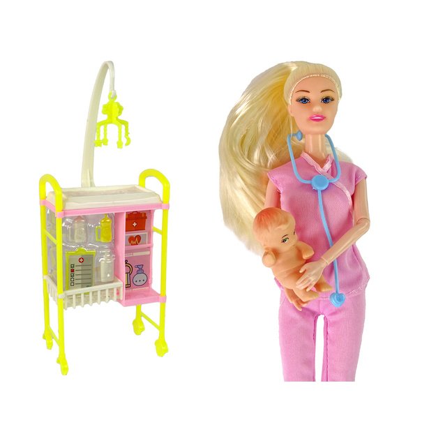 Vaikų lėlių gydytojo ilgų plaukų aksesuarai 8