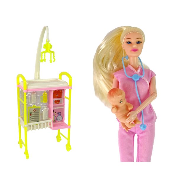 Vaikų lėlių gydytojo ilgų plaukų aksesuarai 3